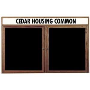  Enclosed Changeable Letter Board Frame Color: Walnut Stain 