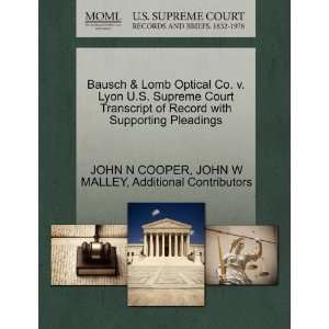 Bausch & Lomb Optical Co. v. Lyon U.S. Supreme Court Transcript of 