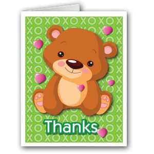 Cute Bear Thank You Note Card   10 Boxed Cards & Envelopes