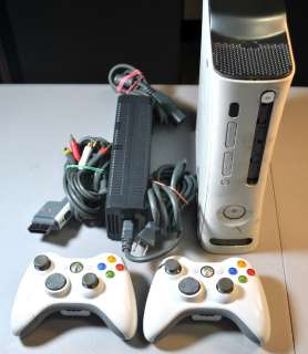 Microsoft Xbox 360 20 GB Matte White Console (NTSC) w/Controllers 