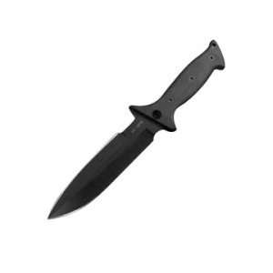  Entrek Merc Black Double Edged Blade Knife With Raked 