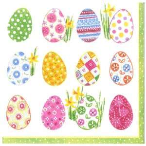 Entertaining with Caspari Easter Egg Hunt Paper Lunch Napkin, 20 Count