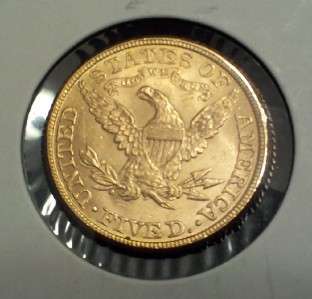 1881 Liberty $5 gold coin Choice AU condition  