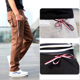 Fashion Mens Casual Jogging Rope Sport Trousers Fit Harem Pants 3 