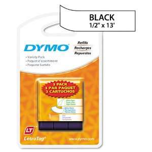  DYMO : LetraTag Paper/Plastic Label Tape Value Pack, 1/2in 