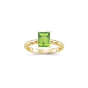  1.66 Cts Peridot Solitaire Ring in 14K Yellow Gold 8.5 