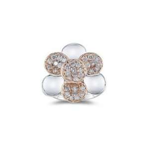  1.08 Cts Diamond Ring in 14K Two Tone Gold 8.0: Jewelry