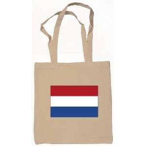 Netherlands Flag Canvas Tote Bag Natural