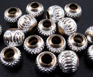50pcs Lantern 10mm Aluminium Beads Fit Bracelets B#115  