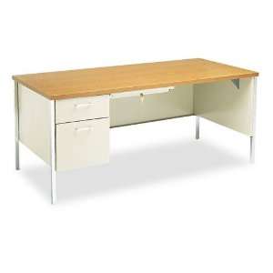  HON : 34000 Series Left Pedestal Desk, 66w x 30d x 29 1/2h 