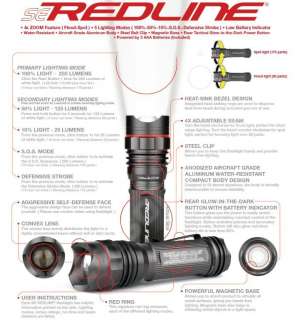 New NEBO Redline SE 5615 250 Lumens LED Tactical Flashlight with 