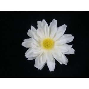  2 Inch Small White Daisy Hair Flower Clip: Beauty