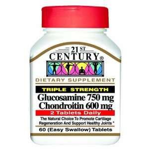  21st Century Glucosamine and Chondroitin, 3x Tablets, 60 
