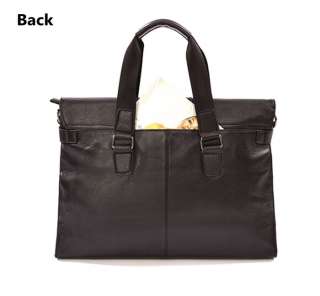 Black Casual Mens Leather Messenger Shoulder Bag C0751  