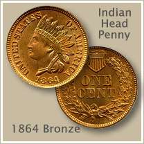 RARE 1860 Copper Indian Head Penny Choice Uncirculated Condition 