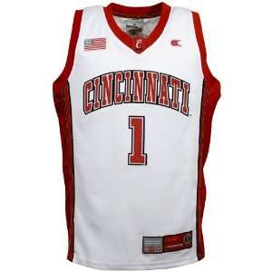 com Cincinnati Bearcats #1 White Youth Double Team Basketball Jersey 