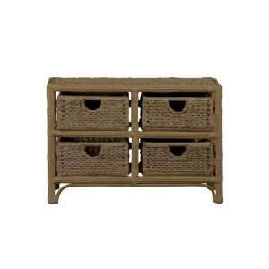 Banana Leaf Double Four drawer Storage Chest:  Home 