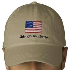 Chicago Tea Party Hat   Khaki:  Sports & Outdoors