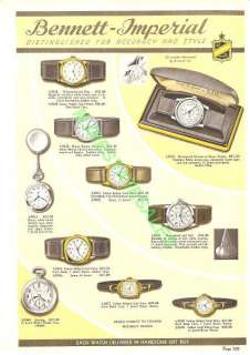 1940 Vintage Bennett Doctor Nurse Nun Watch Catalog Ad  