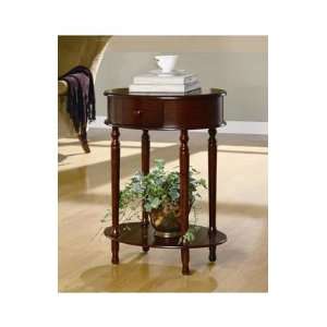  Lauren & Co Rosette 1 Drawer Wood Accent Table: Home 