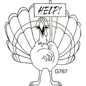  Save the Turkey Rubber Stamp Arts, Crafts & Sewing