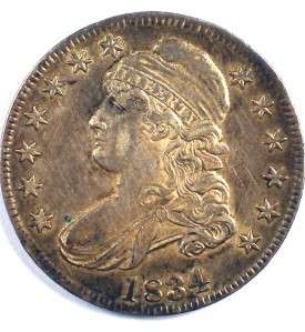 1834 Bust Half Silver Coin High Grade  