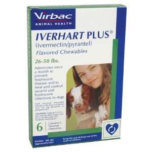  Iverhart Plus   For dogs 26 to 50 pounds   6 ct Pet 