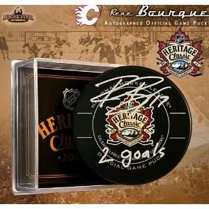 Rene Bourque Heritage Classic Autographed/Hand Signed and Inscribed 