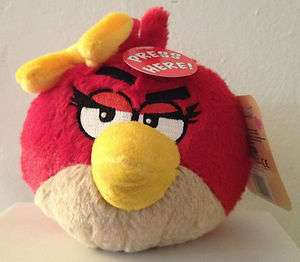 Angry Birds GIRLS 5 Inch MINI Plush With Sound Red GIRL Bird