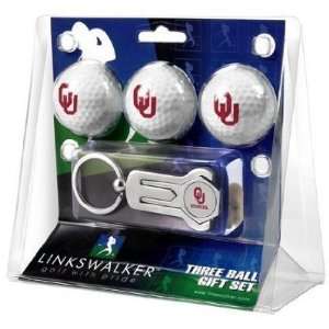 Oklahoma Sooners 3 Golf Ball Gift Pack w/ Hat Clip   NCAA 