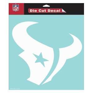  Houston Texans Die Cut Decal   8in x8in White: Sports 