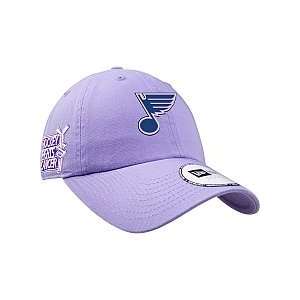 New Era St. Louis Blues Hockey Fights Cancer Womens Adjustable Hat 
