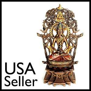 CELESTIAL BUDDHA STATUE Amitabha Bronze HIGH QUALITY Resin Buddhist 