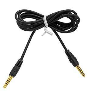  Cellet 3.5mm pin to 3.5mm 3ft Black Cable for Audio plug 