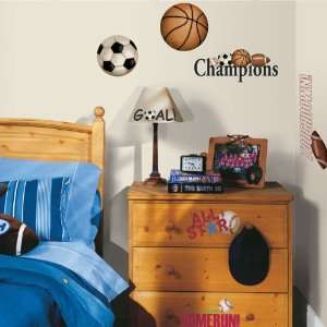  RoomMates Play Ball Peel & Stick Wall Decals: Home 