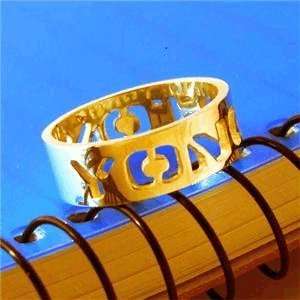  Personalized 18K Gold Plated Name Ring Any Size Letters 