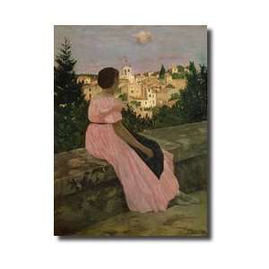 The Pink Dress Or View Of Castelnaulelez Herault 1864 Giclee Print 