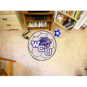  Western Carolina Soccer Ball Rug   NCAA