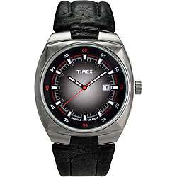 Timex Mens Indiglo Grey Dial Black Strap Watch  Overstock