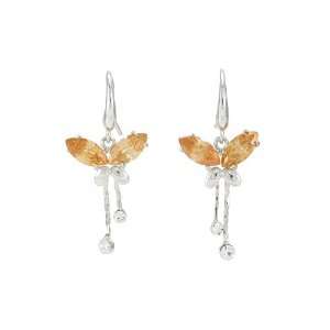  Crystal Butterfly Breeze Earrings (Peach) Jewelry