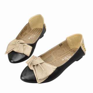 New Western Leopard Bowknot Comfort Shoes Womens Ballet Flat Loafers 