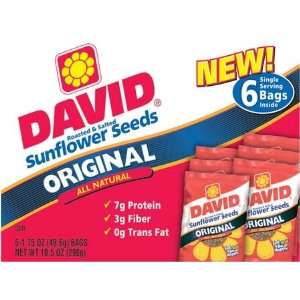 David Sunflower Seeds Roasted & Salted Original All Natural 1 Oz Bag 