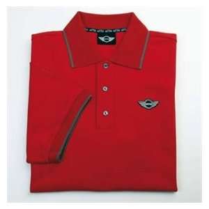  MINI Cooper Mens Logo Polo   Red   Size Extra Large 
