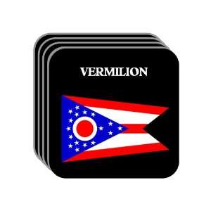 US State Flag   VERMILION, Ohio (OH) Set of 4 Mini Mousepad Coasters
