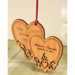  Personalized Double Heart Ornament