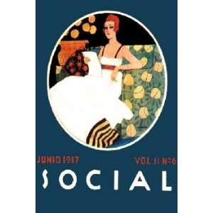  Art Deco Vintage Social 1917 Magazine Cuba.