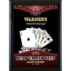    Personalized Traditional Poker Lounge Pub Sign: Home & Kitchen