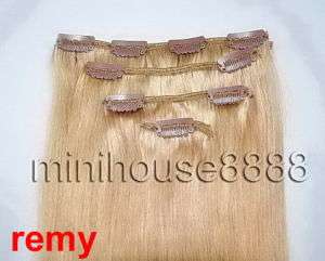20x43REMY HUMAN HAIR CLIP IN EXTENSION #16,10pcs&160g  