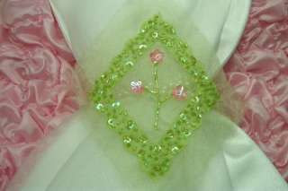 Adorable Lime Green & Pink~Sequin & Beaded~Appliques  