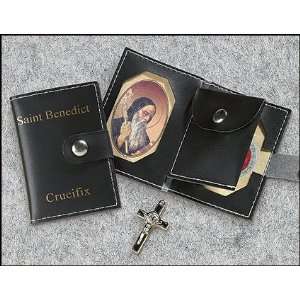  Saint Benedict Crucifix with Case and Holy Card 